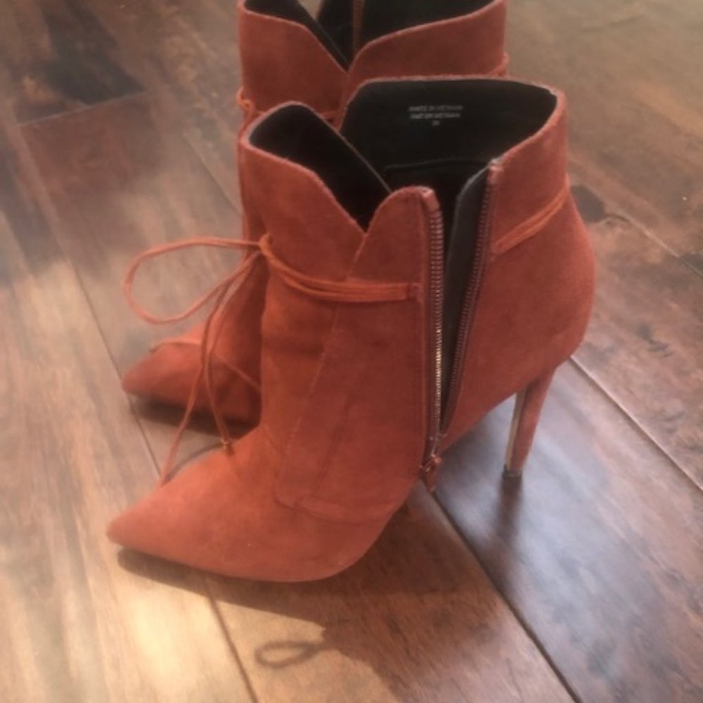 Dynamite - Burgundy Ankle Boot with Laces